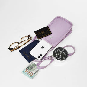 Mugrs™ Lilac Vegan Leather Crossbody Cell Phone Bag