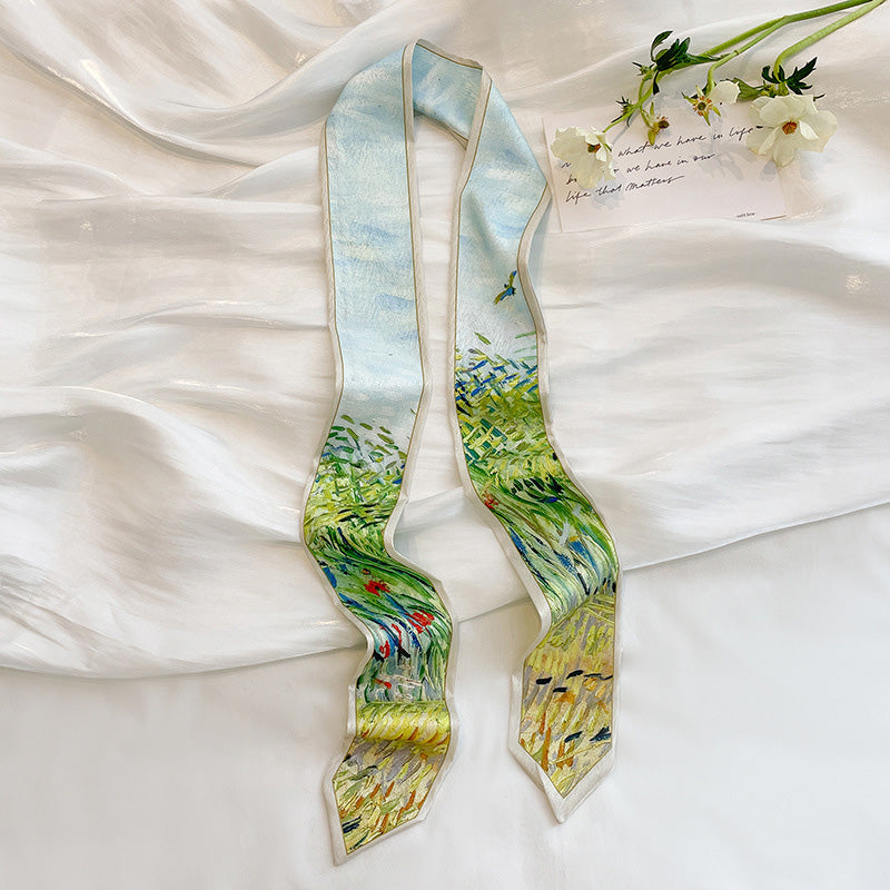 Long Silk Scarf Multi-Purpose Versatile Decorative Ribbon