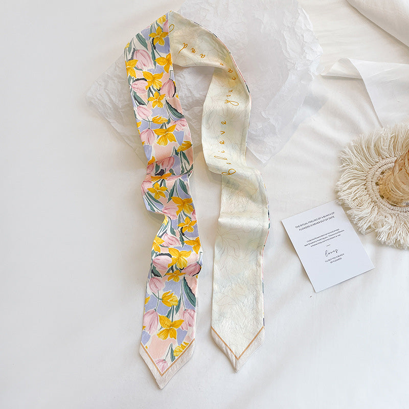 Long Silk Scarf Multi-Purpose Versatile Decorative Ribbon