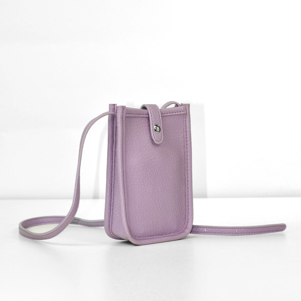 Mugrs™ Lilac Vegan Leather Crossbody Cell Phone Bag