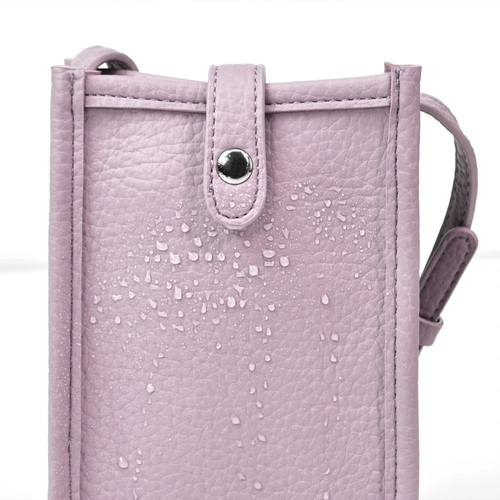 Mugrs™ Lilac Vegan Leather Crossbody Cell Phone Bag