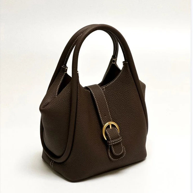 Mugrs™ Magnetic Buckle Leather Bucket Bag