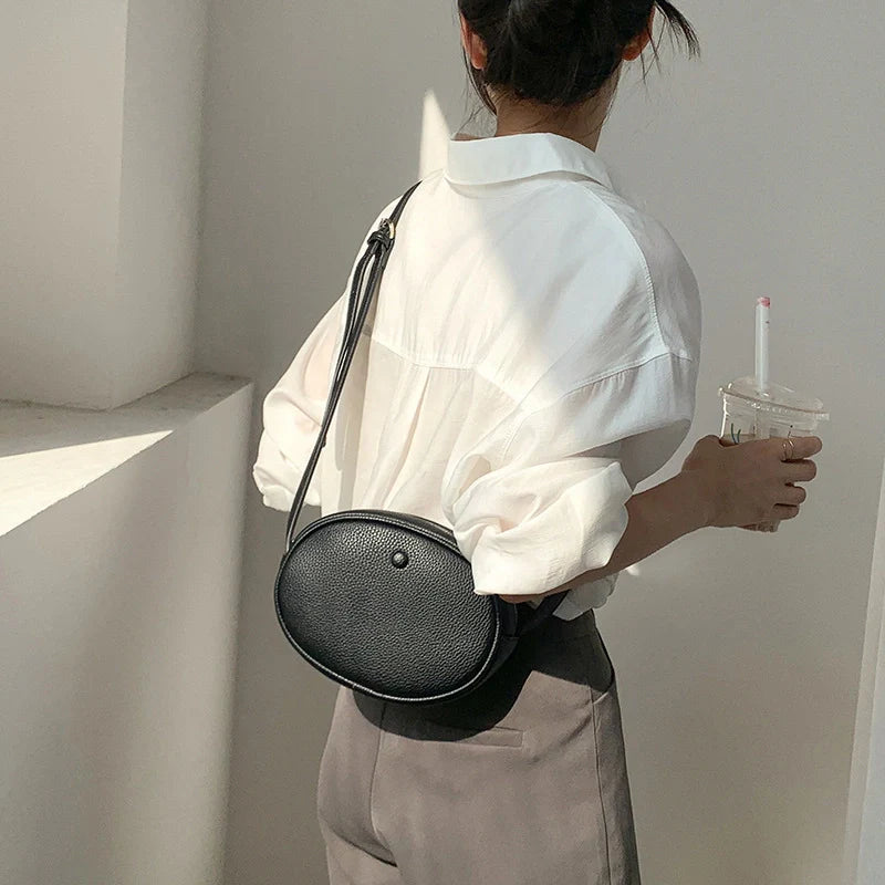 Mugrs™ Solid Leather Crossbody Bag