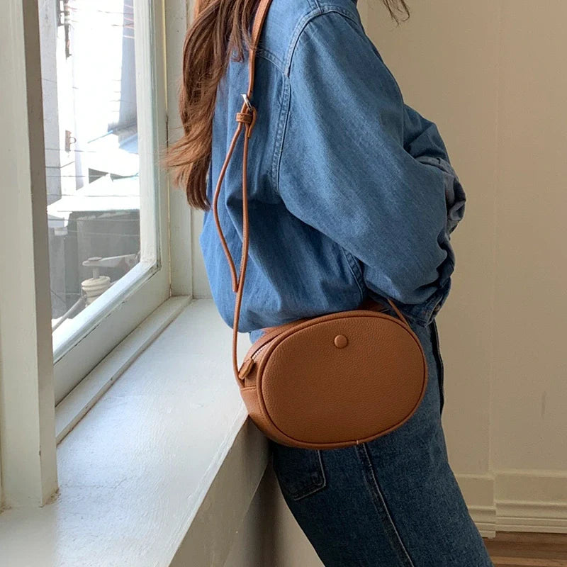 Mugrs™ Solid Leather Crossbody Bag