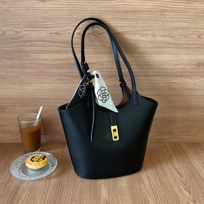 Mugrs™ Two Pieces Soft Leather Bucket Bag