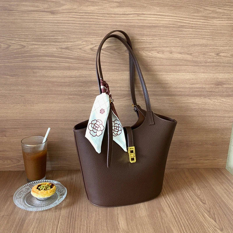 Mugrs™ Two Pieces Soft Leather Bucket Bag