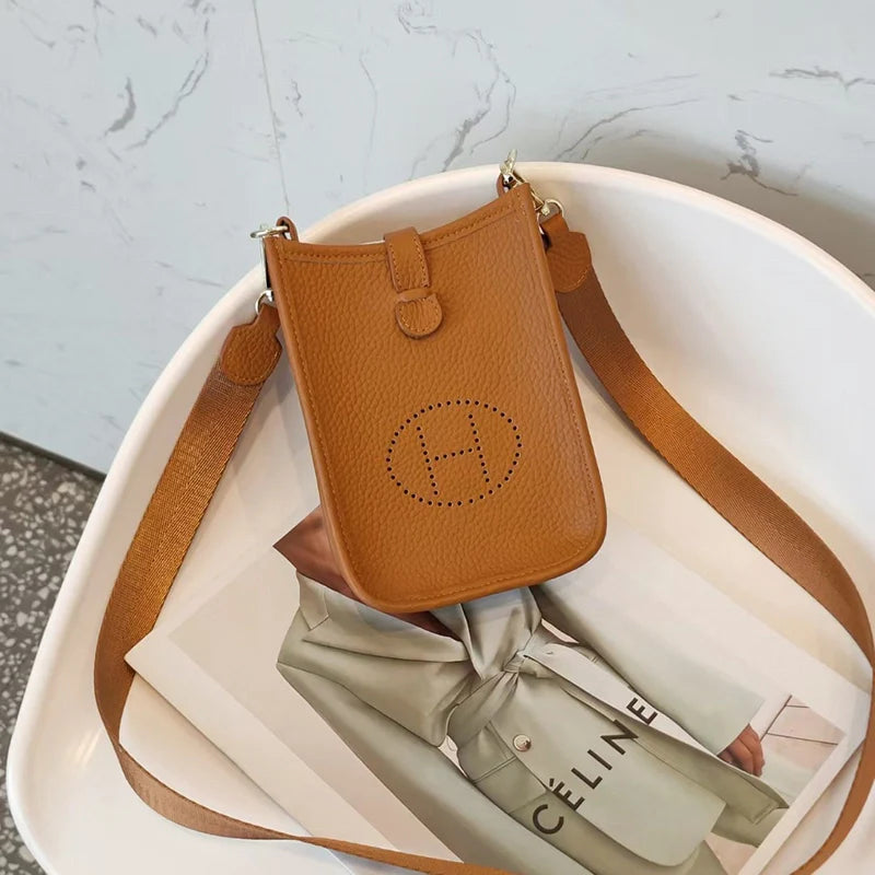 Trendy Soft Leather Crossbody Mobile Phone Bag