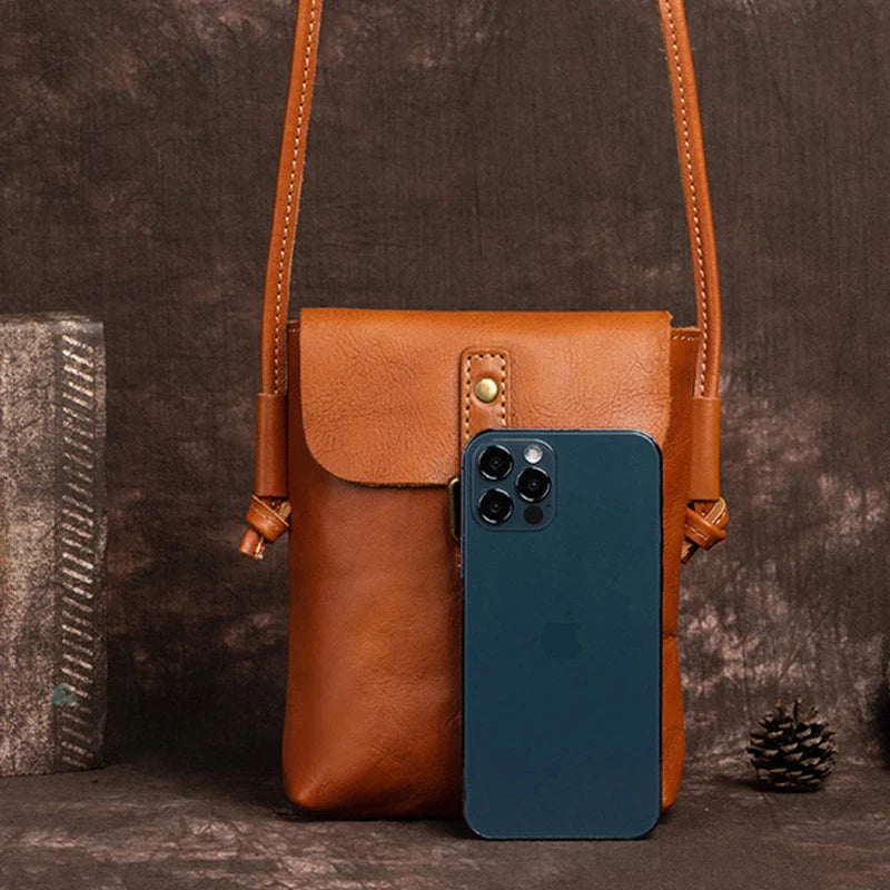 Mugrs™ Vegan Leather Bucket Crossbody Phone Bag