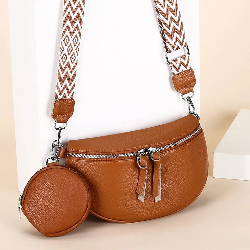 Mugrs™ Luxury Genuine Leather Two Piece Crossbody Bag