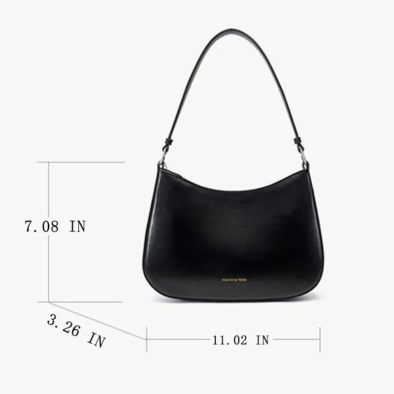 Mugrs™ Stylish Genuine Leather Underarm Handbag Tote Bag