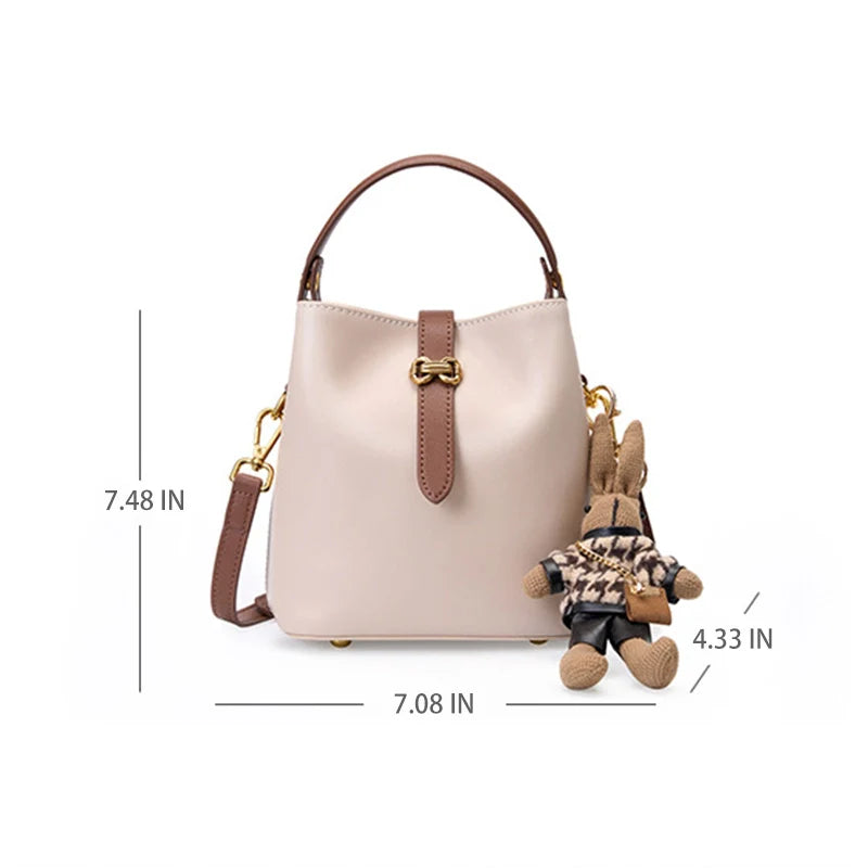 Mugrs™ Leather Bucket Bag Crossbody Bag Handbag Advanced Simplicity