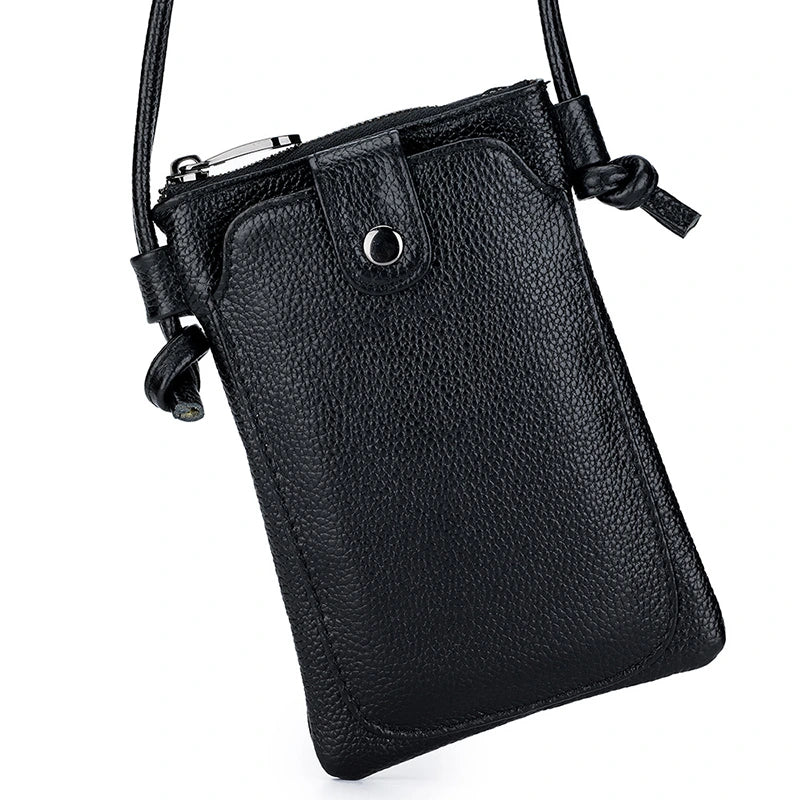 Mugrs™ Vegan Leather Phone Bag, Zipper Sling Bag