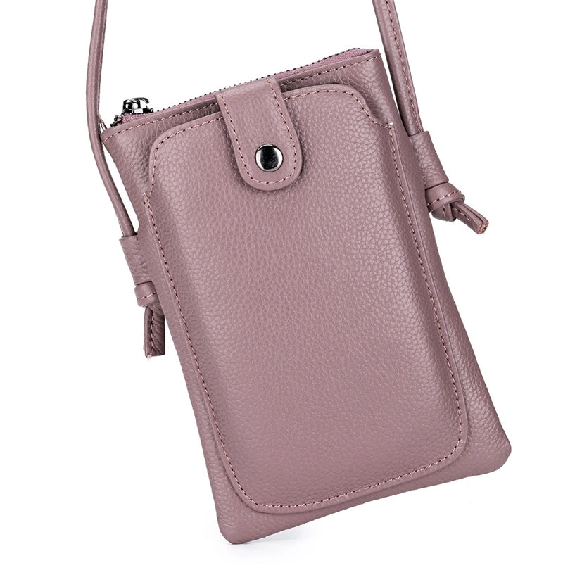 Mugrs™ Vegan Leather Phone Bag, Zipper Sling Bag