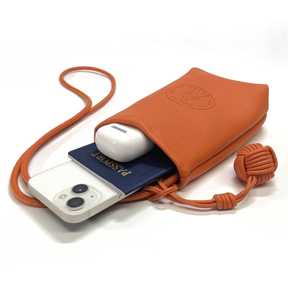 Mugrs™ Crossbody Bag, Cell Phone Crossbody Bag, Orange Color